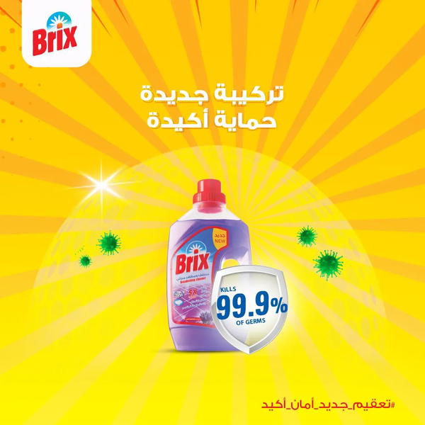 بريكس مطهر و معطر أرضيات 730مللي لافندر  Image 3 Preview