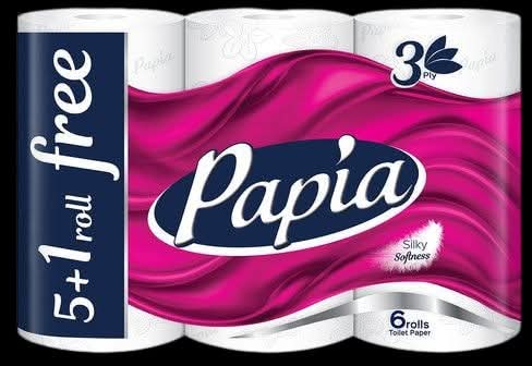 مناديل بابيا تواليت 6 بكرات مضغوطه  3طبقه  Preview Image