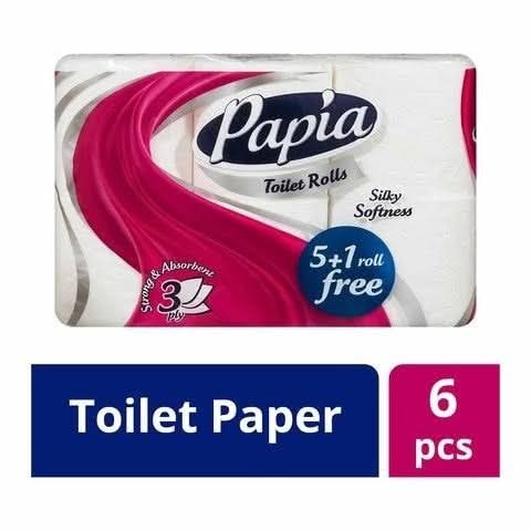 مناديل بابيا تواليت 6 بكرات مضغوطه  3طبقه  Image 2 Preview