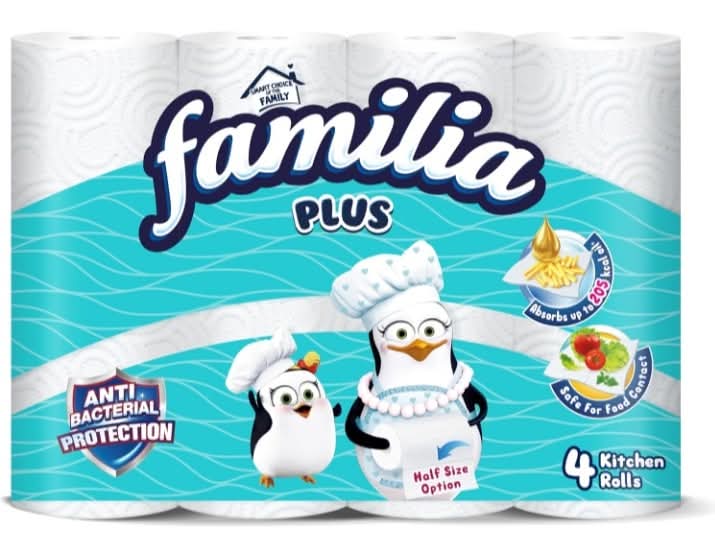 مناديل مطبخ فامليا 4 رول اخضر  Preview Image