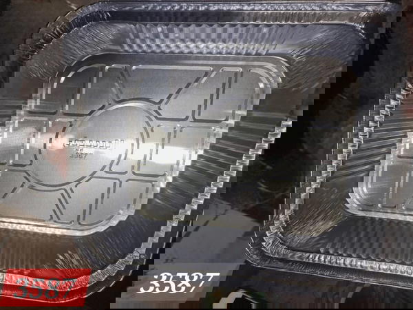 طبق فويل كبير مستطيل غويط بالغطاء  Image 3 Preview