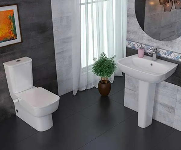 طقم حمام نيو ايسيدرا G282101/G286501 ملاصق للحائط لون ابيض حوض 65سم عامود كامل ايديال ستاندرد  Image 2 Preview