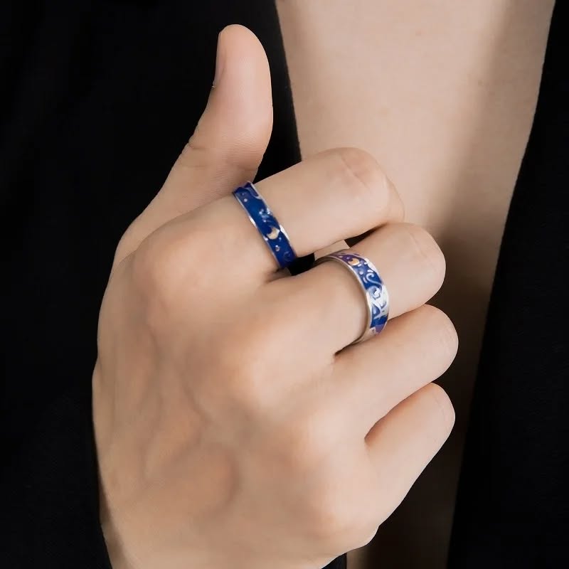  Van Gogh's Starry Night Rings- خواتم فان غوج للنساء Preview Image