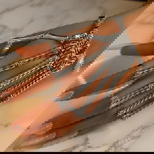 Gothic Skeleton Bracelet - أسورة يد جمجمة Image 2 Preview