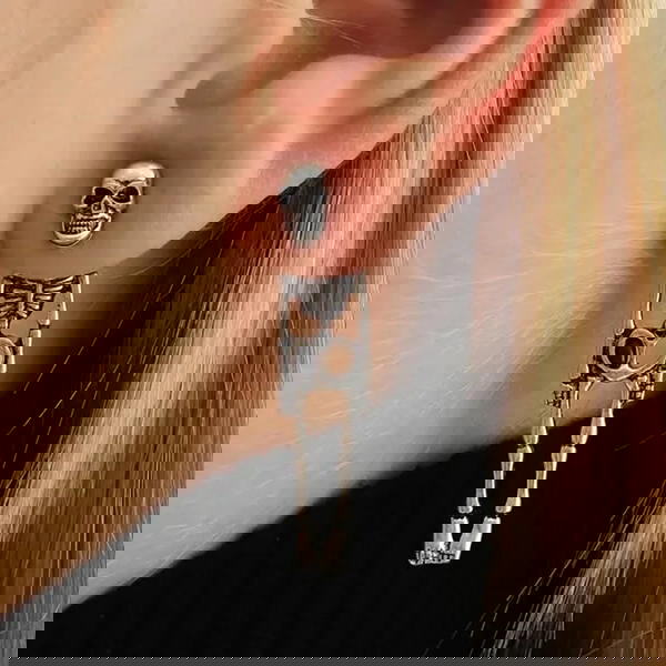 حلق هيكل عظمى - Skeleton Earrings  Image 1 Preview