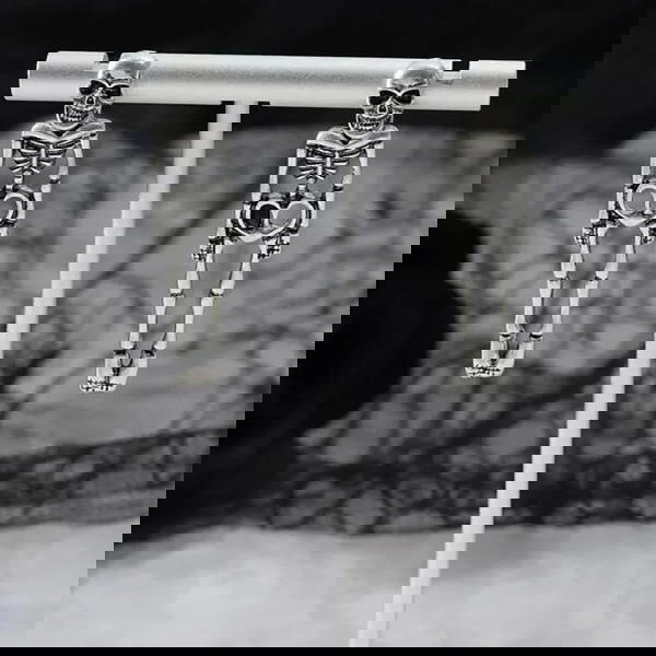 حلق هيكل عظمى - Skeleton Earrings  Image 2 Preview