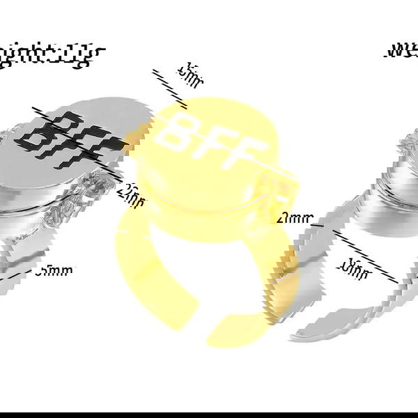 خاتم سبونج بوب [قابل للدوران] SpongeBob BFF Ring Image 4 Preview