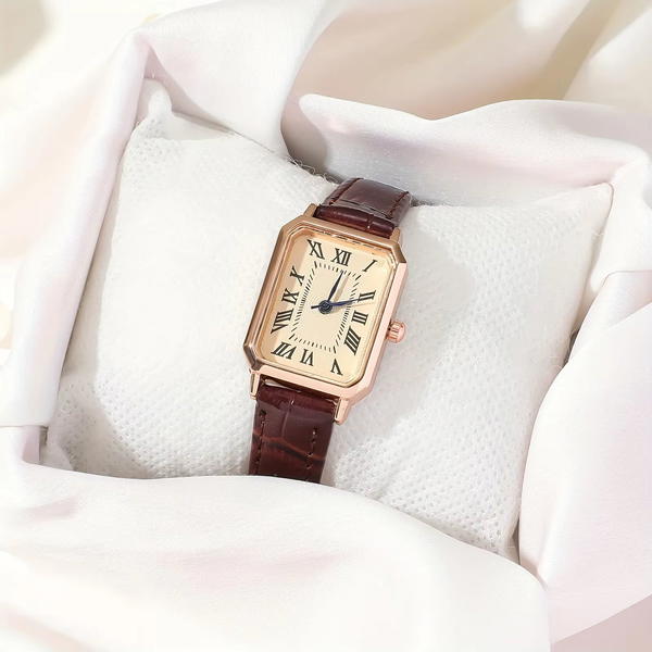 Classic Leather Watch - ساعة جلد كلاسيكي  Image 3 Preview