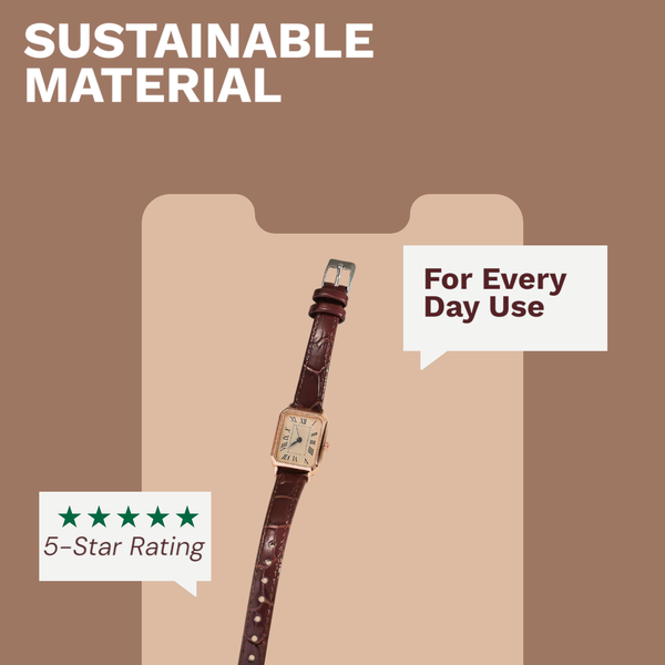 Classic Leather Watch - ساعة جلد كلاسيكي  Image 4 Preview