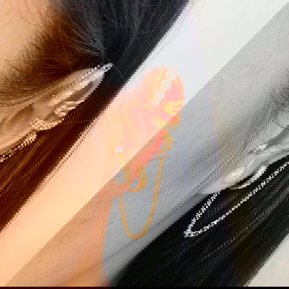 مجموعة حلقان أذن للنساء - Pearl Earrings Set Preview Image