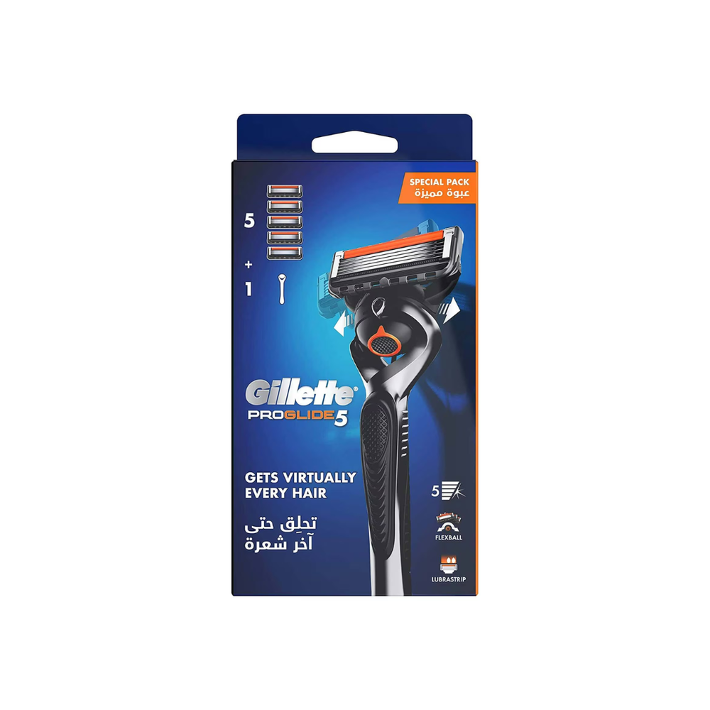Gillette Proglide 5 Razor for Men - Flexball Handle + 5 Razor Blade Refills Preview Image