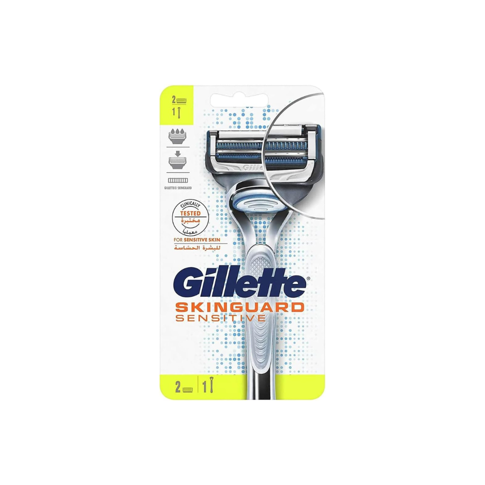 Gillette skinguard razor handle with 2 blades Preview Image