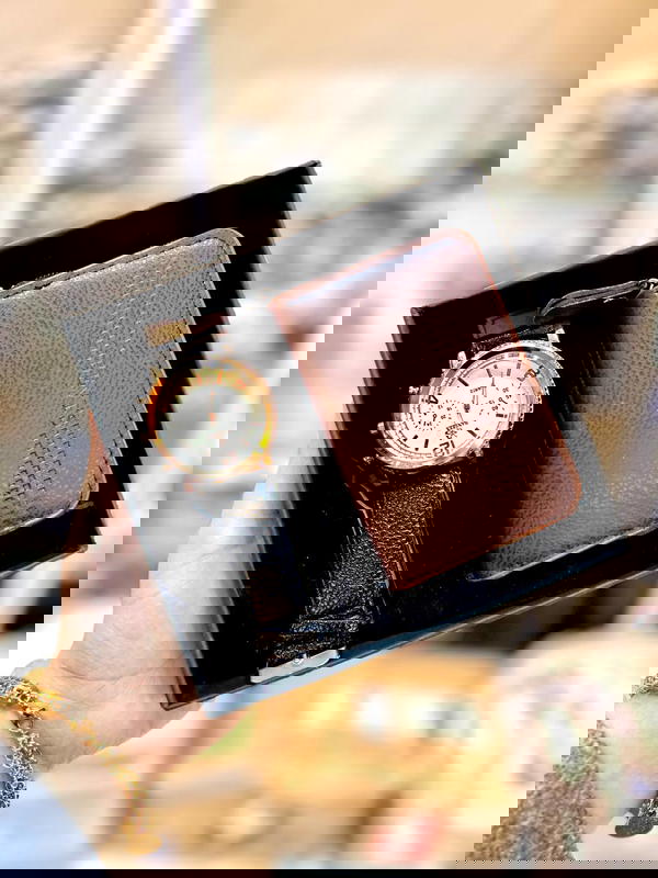  ( بوكس ساعه رجالي جلد و كراته )  Image 2 Preview