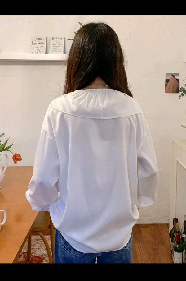 شميز ابيض مقاس s Image 3 Preview