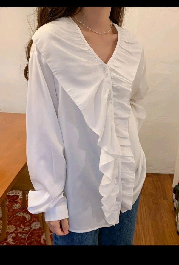 شميز ابيض مقاس s Image 4 Preview