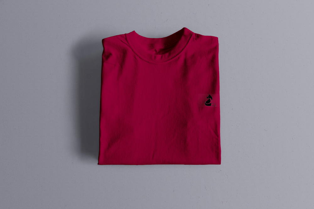 Comfy cotton maroon t shirt Preview Image