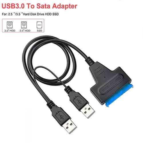 USB 3.0 To SATA Cable Adapter Dual USB Sata Cable Preview Image