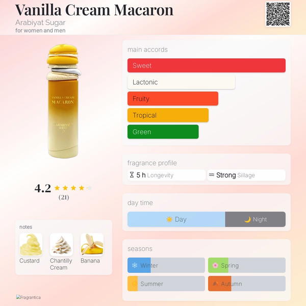 Vanilla Cream Macaron Arabiyat Sugar Image 3 Preview