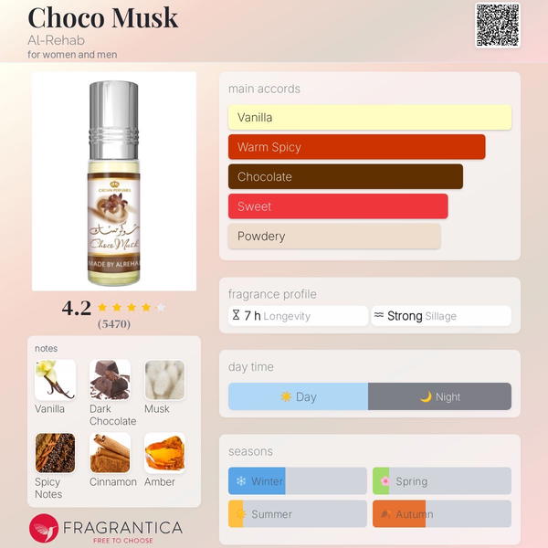 choco musk oil 6 ml by alrehab  Image 2 Preview