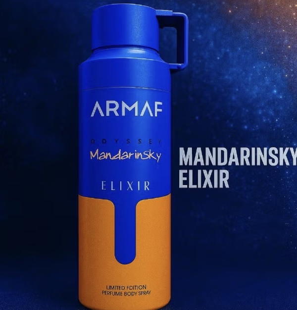 Odyssey Mandarin Sky Elixir by Armaf for Men Deodorant Perfume Body Spray - 200ml Image 2 Preview