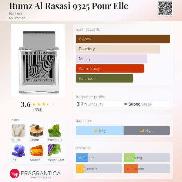 Rumz Al Rasasi 9325 Pour Elle By Rasasi Image 3 Preview