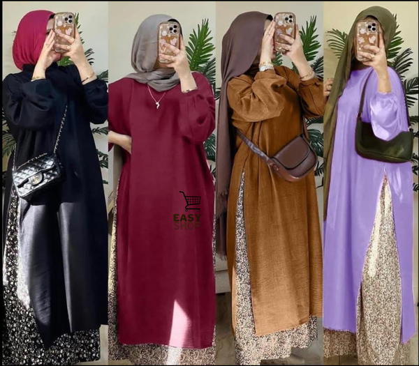 إدناء قطعتين – جيبة مشجرة وميني كتان Image 1 Preview