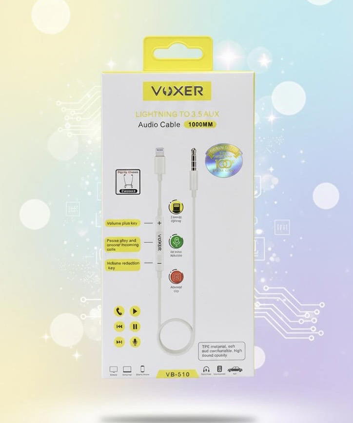 اواكس ايفون اصلي+تحكم صوت  VOXER VB-510 Preview Image