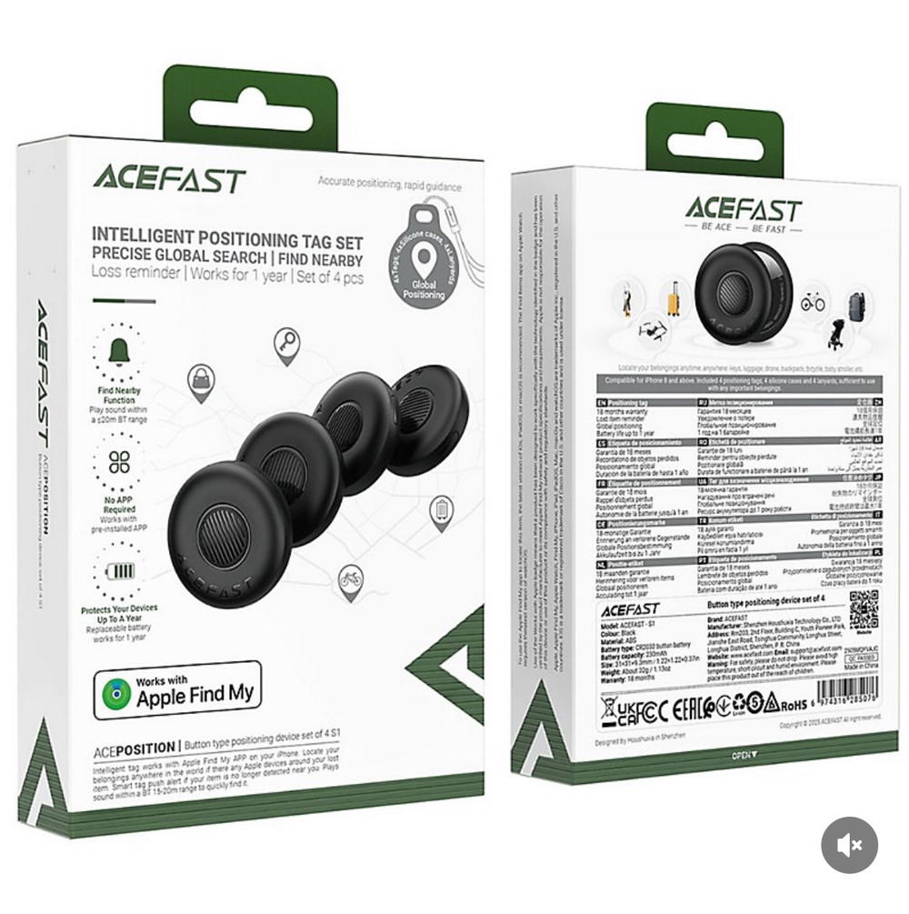 بكج ايرتاك APPLE تتبع من ACEFAST S1 ٤قطع Preview Image