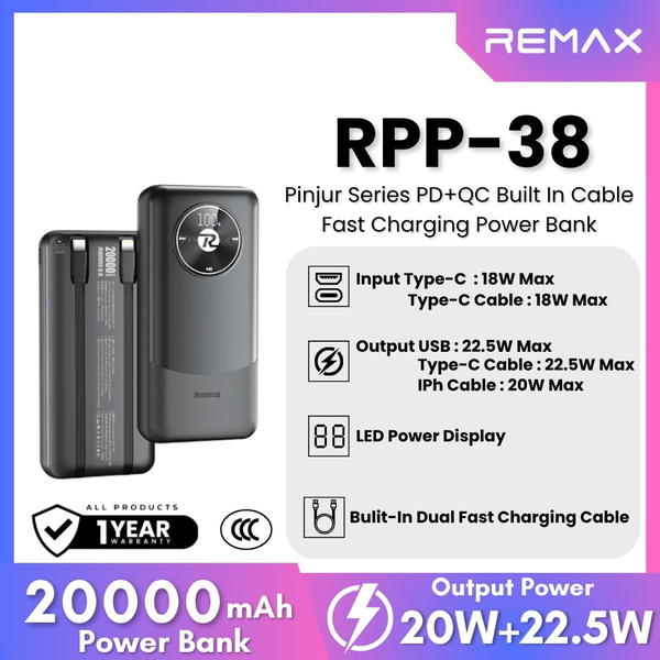 بور REMAX RPP-38 20000MAH  Image 2 Preview