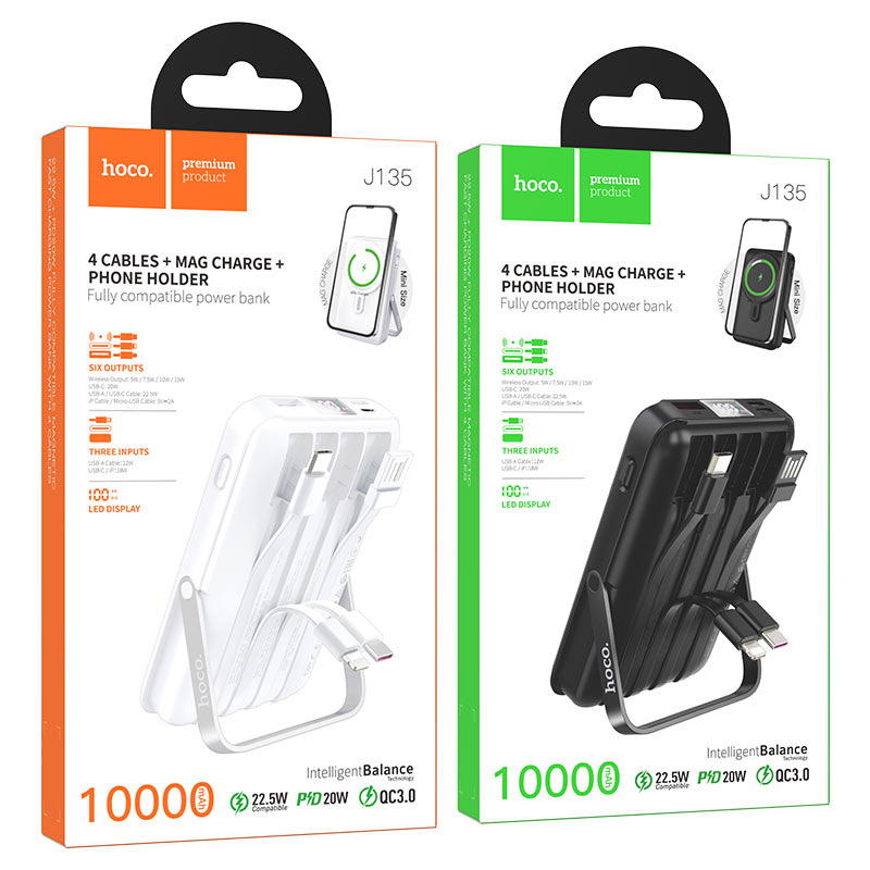 بور بنك hoco 10000mah شحن وايرلس J135  Preview Image