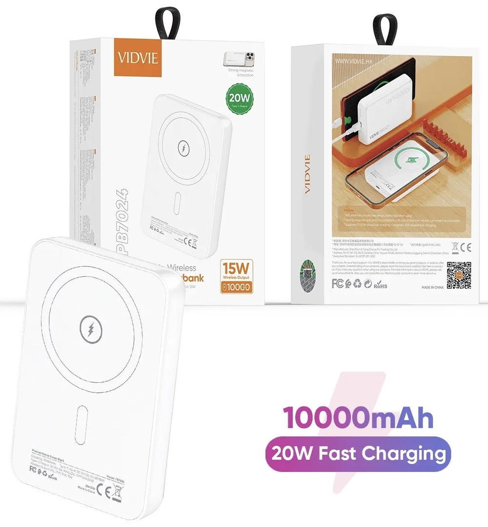 بور بنك شحن وايرلس VIDVIE 7024 PD20w Preview Image