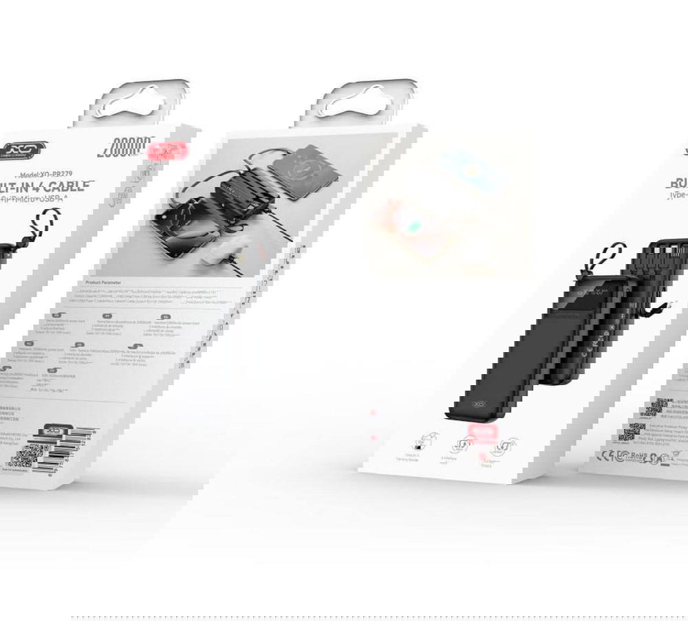 بور ماركة XO-PR279 20000mah كيبلات مدمجةْ Preview Image