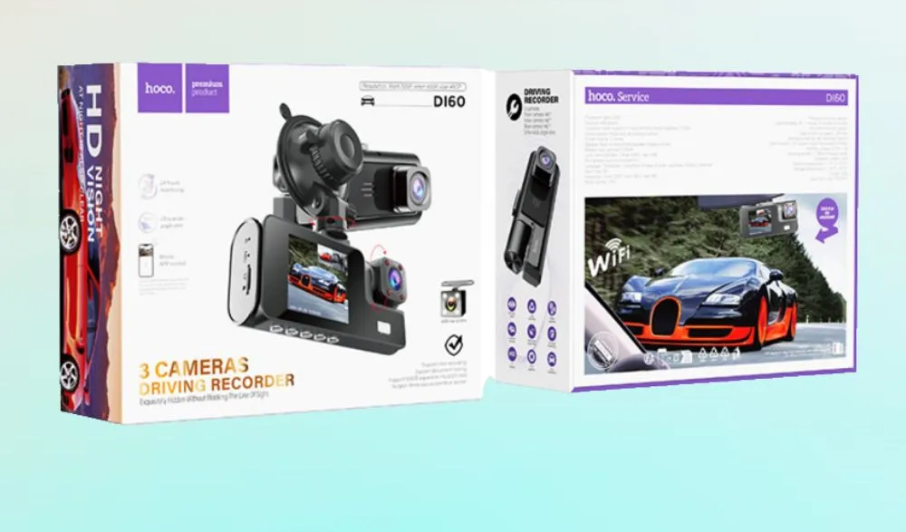كاميرا مراقبة للسيارة hoco DI60 قطعتين امامية خلفية Preview Image