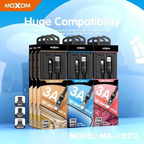 كيبل MOXOM CB213 كلكسي ايفون تايب سي Image 2 Preview