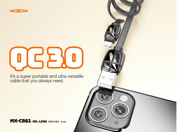 كيبل MOXOM CB61 كلكسي ايفون تايب سي Image 2 Preview