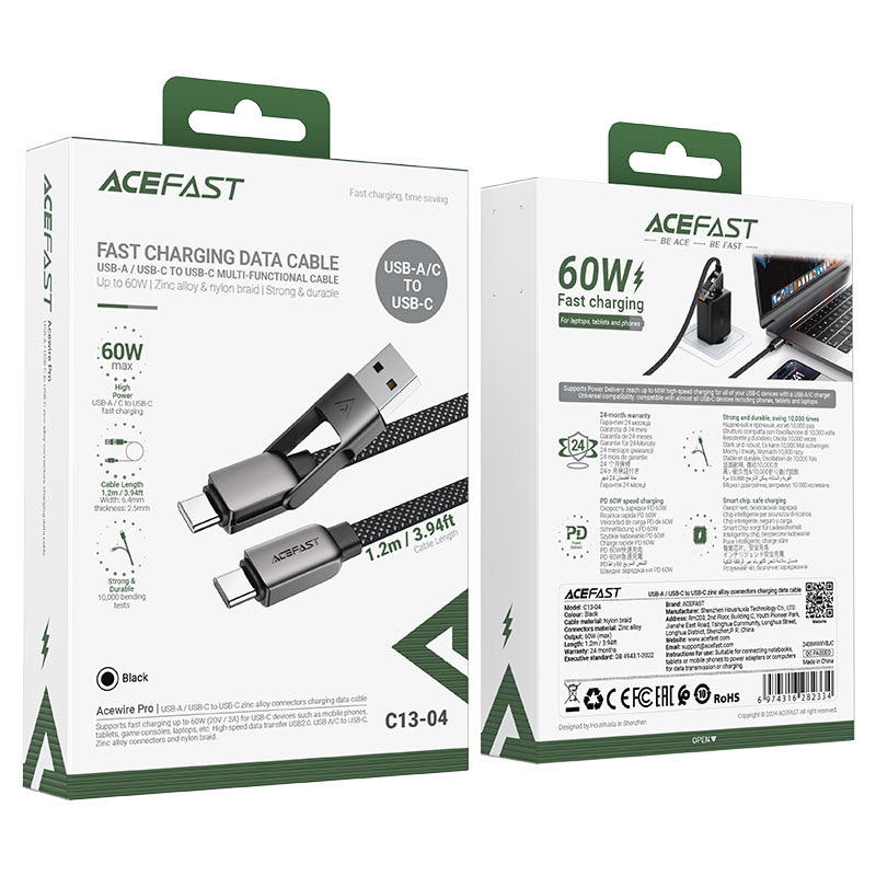 كيبل USB او PD تايب سي ACEFAST C13-04 قلاب Preview Image