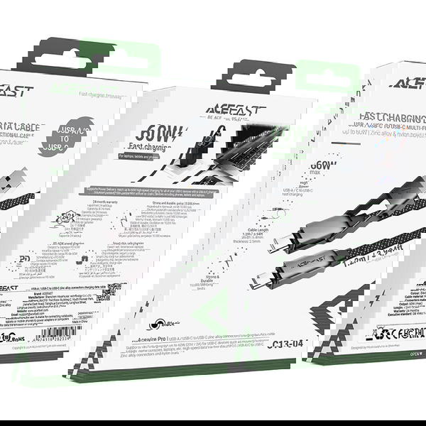 كيبل USB او PD تايب سي ACEFAST C13-04 قلاب Image 1 Preview