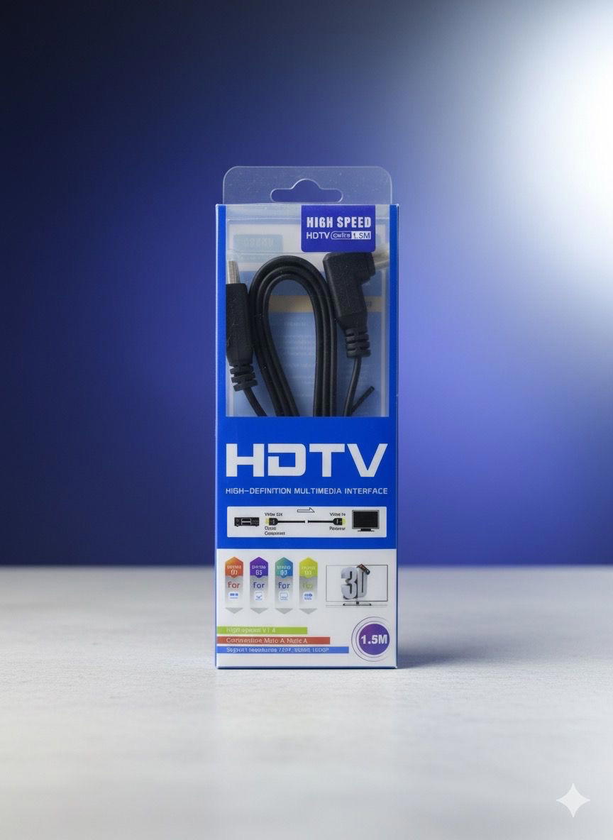 كيبل HDMI بكج حراري شفاف 1.5m Preview Image