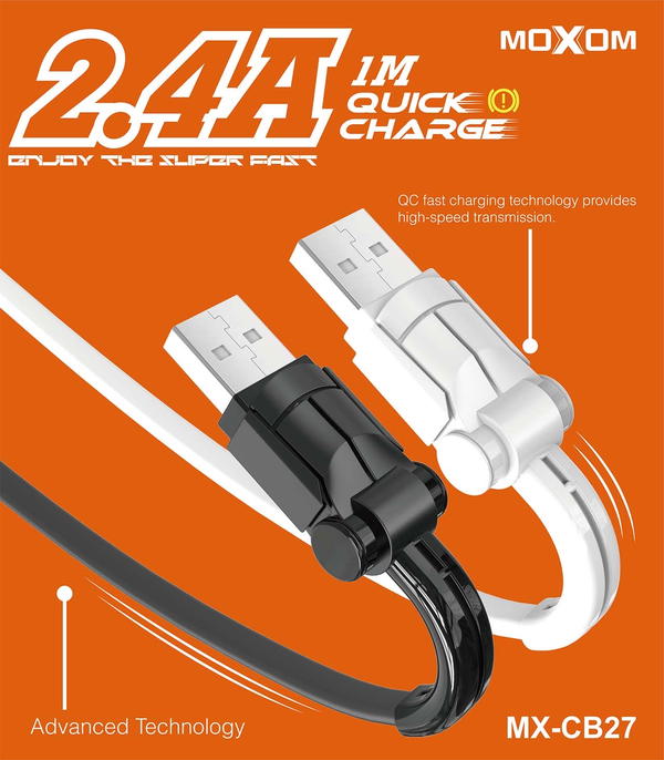 كيبل اصلي MOXOM CB277 كلكسي ايفون تايب سي Image 4 Preview