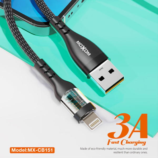 كيبل ضوئي MOXOM CB151 كلكسي ايفون تايب سي Image 2 Preview