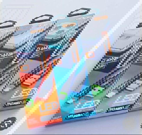 كيبل ضوئي MOXOM CB31 كلكسي ايفون تايب سي Image 1 Preview