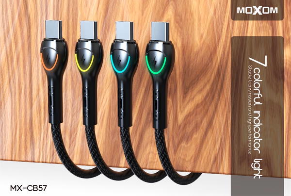 كيبل ضوئي MOXOM CB57 كلكسي ايفون تايب سي Image 3 Preview