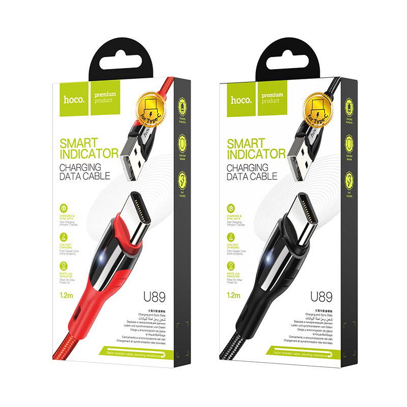 كيبل ضوئي hoco U89 كلكسي ايفون تايب سي Preview Image