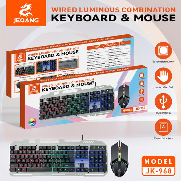 كيبورد +ماوس كيمنك RGB JK-968 Image 1 Preview