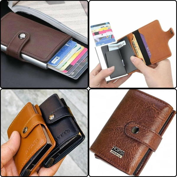 محفظة جلد نقود وبطاقات Image 1 Preview