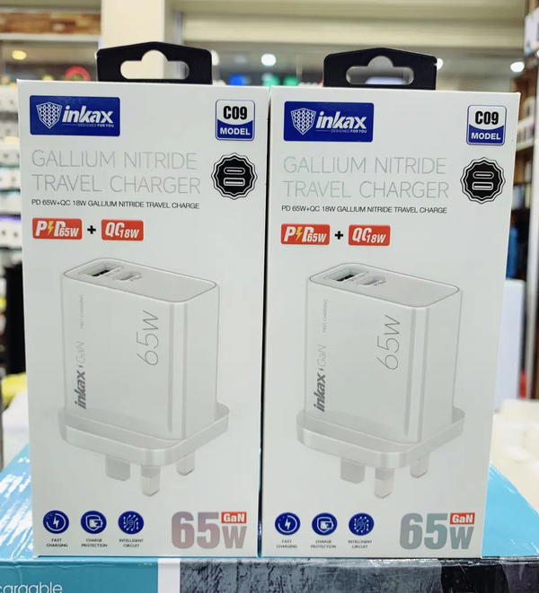 راس شاحن INKAX C09-UK PD65W GAN Image 1 Preview