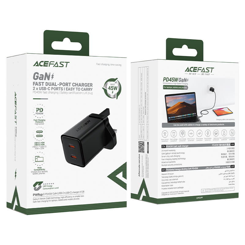 راس شاحن 2PD 45w GAN ACEFAST A128 Preview Image