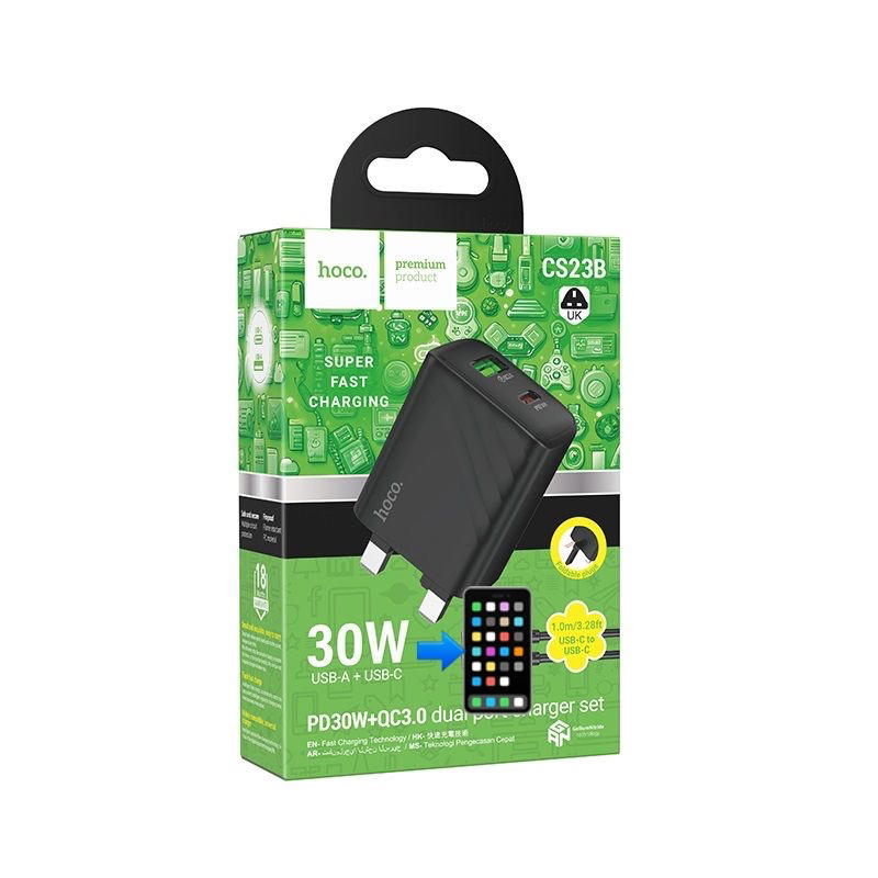 راس شاحن ماركة hoco CS23B USB+PD30w Preview Image