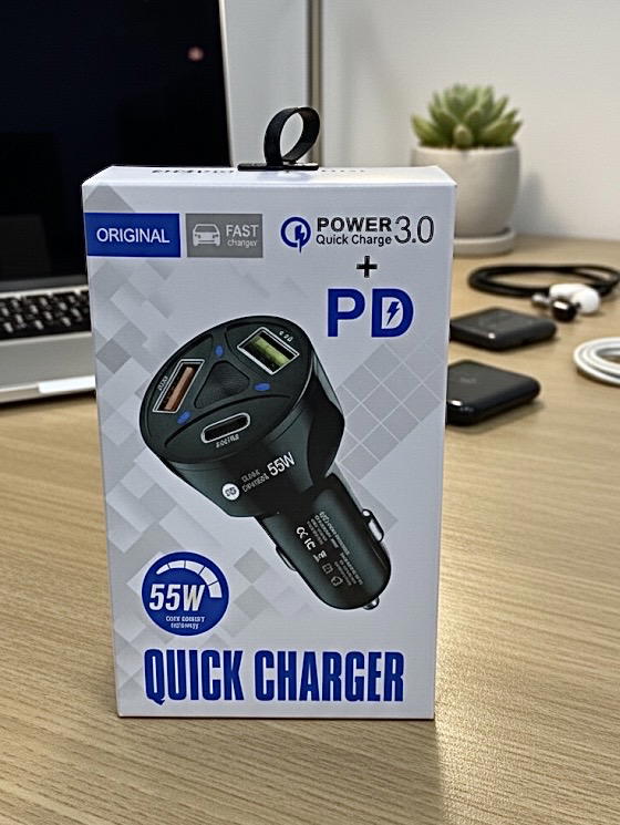 راس شاحن سيارة ORIGINAL 2USB+PD55w Image 1 Preview