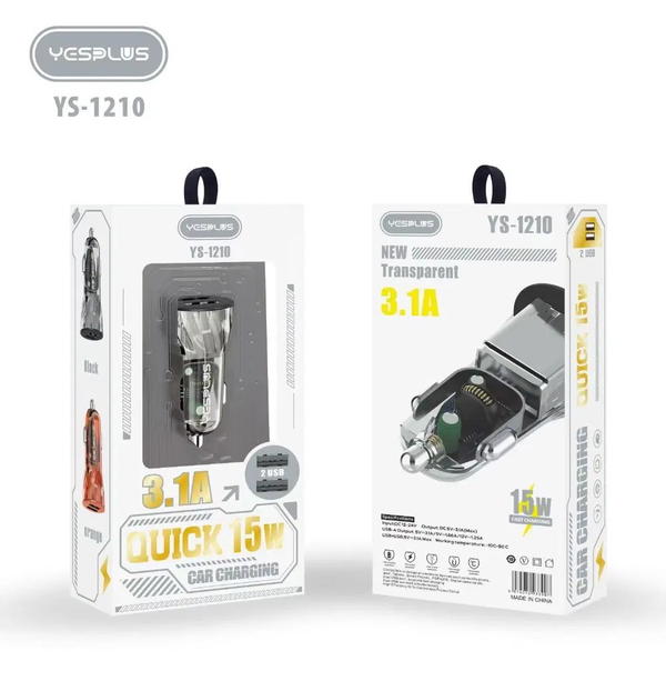 راس شاحن سيارة YS-1210 2USB 15w Image 6 Preview